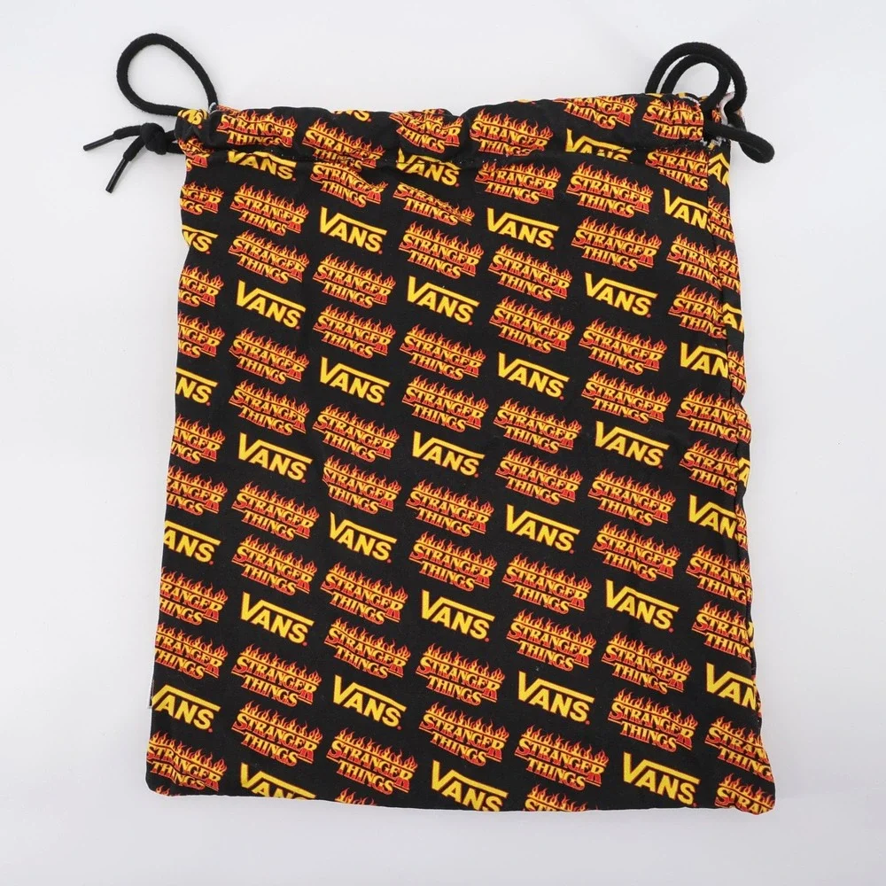 Vans Stranger Things All Over Print Drawstring Shoe Dust Bag Black